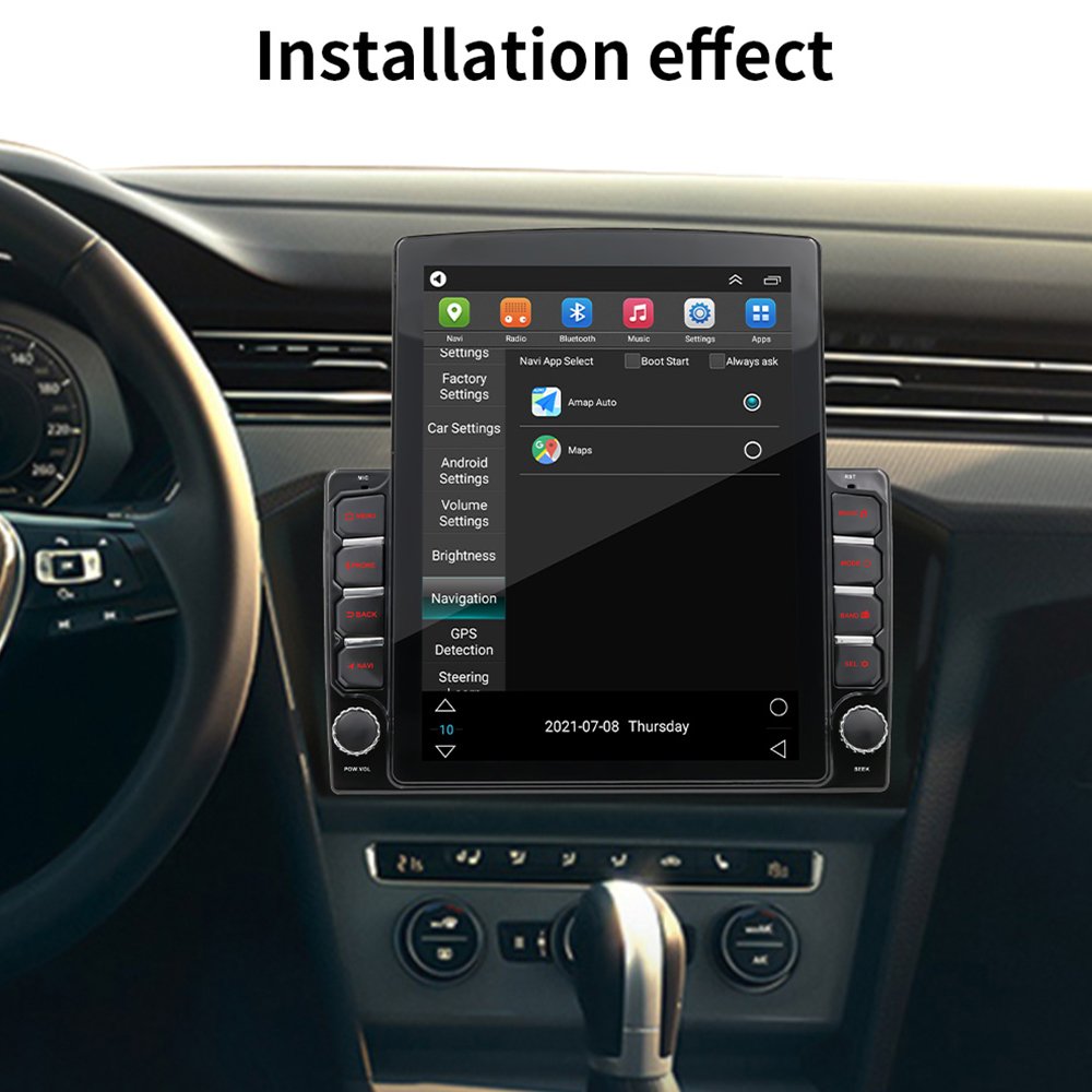 New Tesla 9.7 Inch Car Stereo Vertical Touch Screen 1+16G Android GPS Navigation System Multimedia Universal Auto Radio