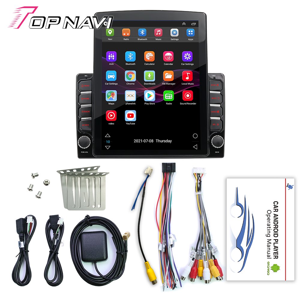 New Tesla 9.7 Inch Car Stereo Vertical Touch Screen 1+16G Android GPS Navigation System Multimedia Universal Auto Radio