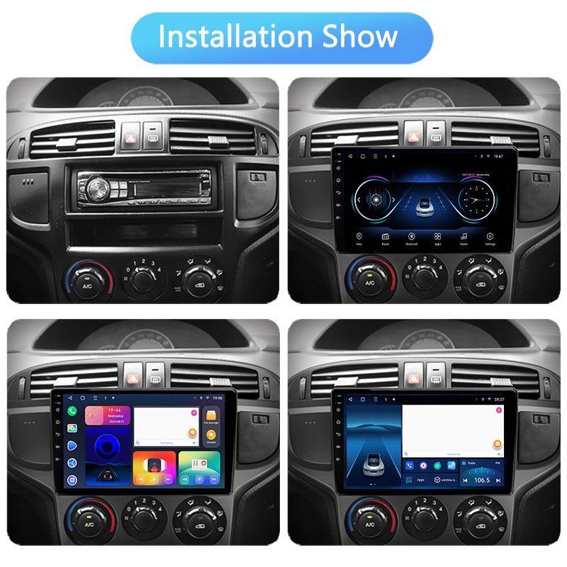 Android 13 Radio Car Audio Video Player 9 Inch Touch Screen Multimedia For Hyundai Matrix 2001 - 2010 GPS Navigation