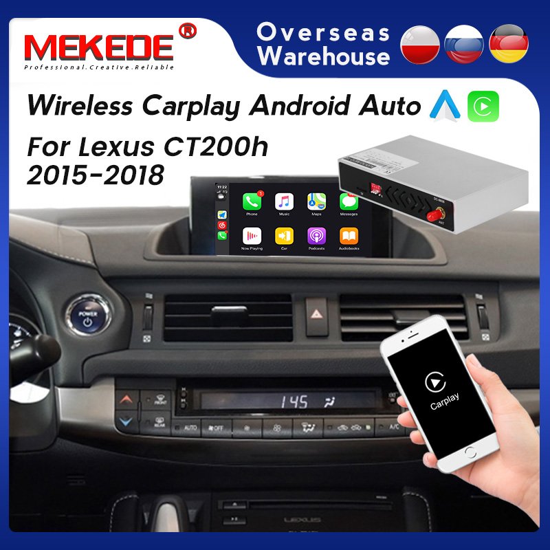 MEKEDE Wireless Car play module box For Lexus CT200h 2015-2018 GPS navigation VIDEO