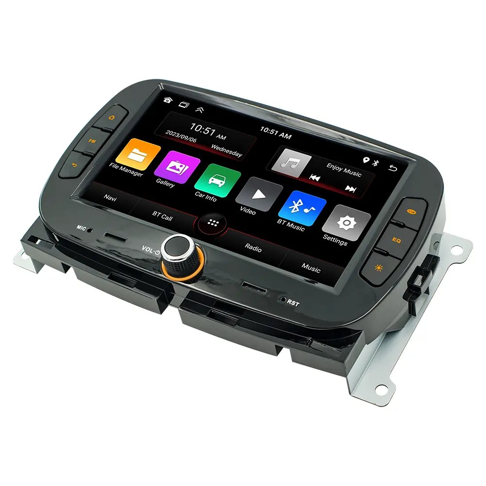 2Din 7 inch quad/Octa core Android13 car radio supports carplay Android Auto WIFI GPS RDS car player for Fiat 500 2016-2019