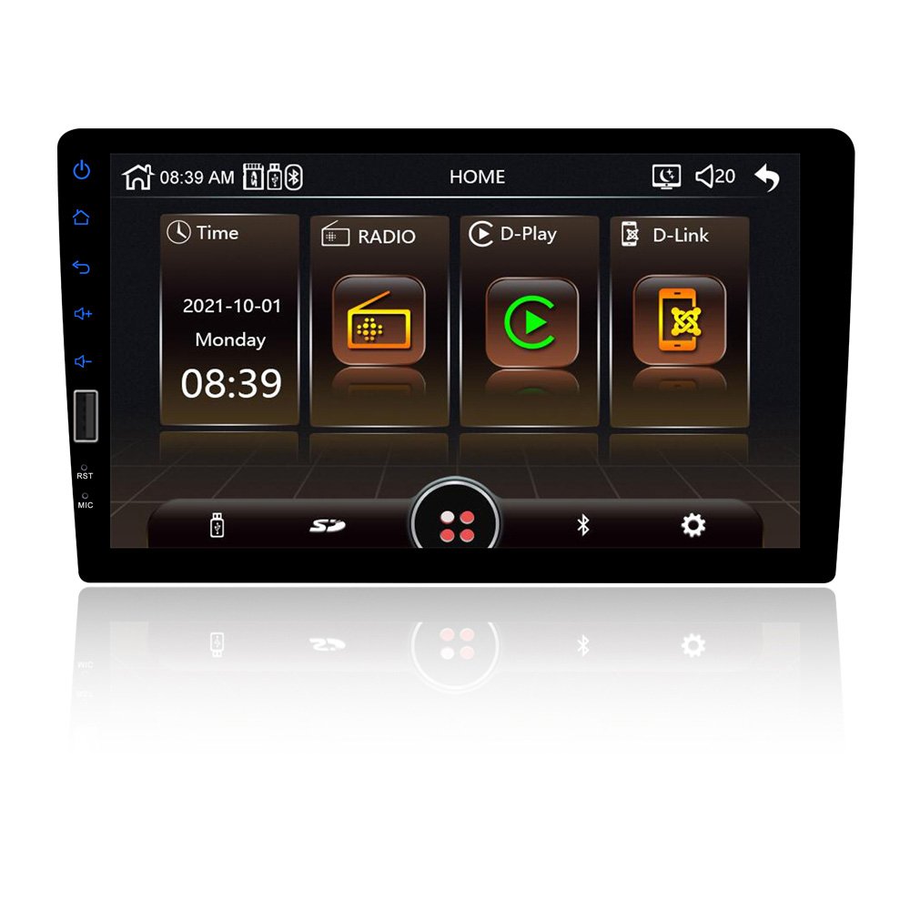F133 Car MP5 Radio 9 Inch 1024*600 Capacitive Touch Screen bluetooth For apple Carplay Android Auto stereo with backup camera