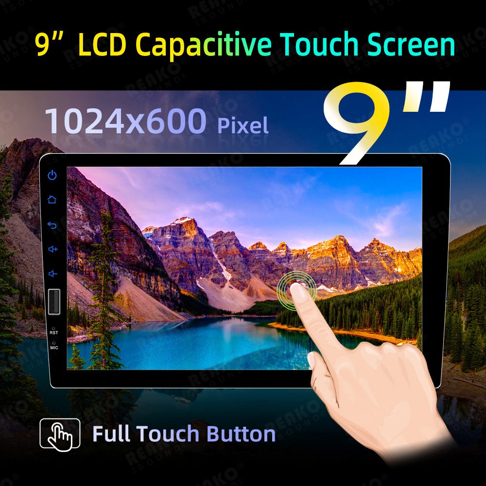 F133 Car MP5 Radio 9 Inch 1024*600 Capacitive Touch Screen bluetooth For apple Carplay Android Auto stereo with backup camera