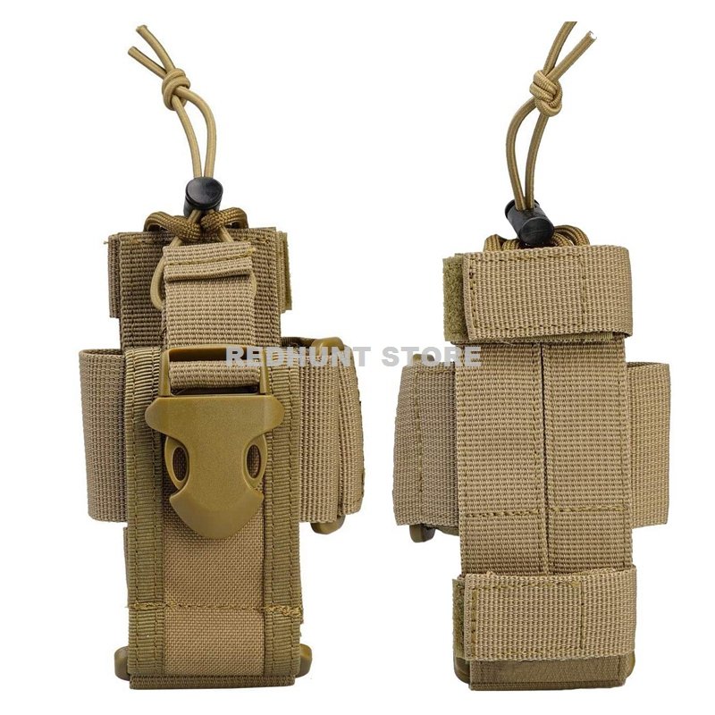 Adjustable Tactical Radio Bag Molle Two Way Radio Holster Pouch Nylon Duty Storage Case Walkie TalkieBag