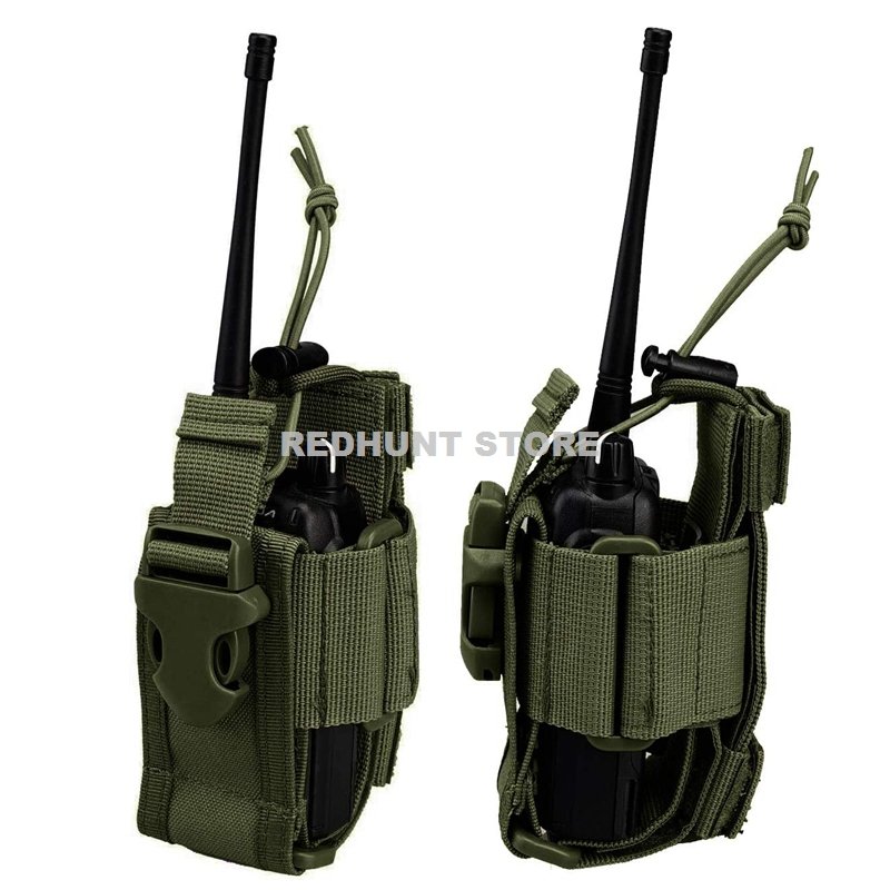 Adjustable Tactical Radio Bag Molle Two Way Radio Holster Pouch Nylon Duty Storage Case Walkie TalkieBag