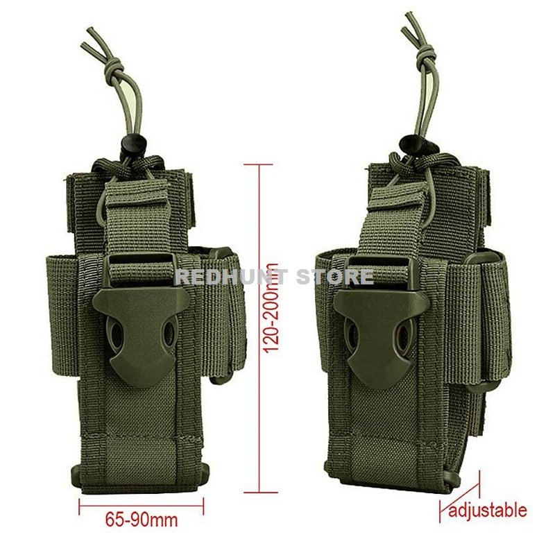 Adjustable Tactical Radio Bag Molle Two Way Radio Holster Pouch Nylon Duty Storage Case Walkie TalkieBag
