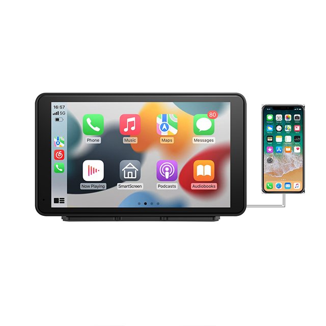Wireless Android Auto Airplay Mirror Universal Portable Car Radio 7 Inch Ips Screen Portable Car Radio Carplay Wireless Carplay