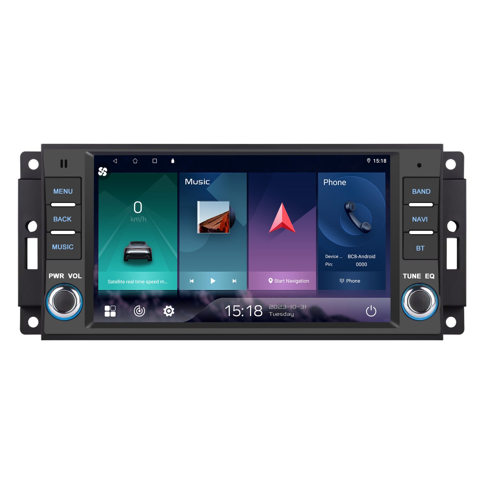 For Jeep Wrangler JK/Dodge/Chevrolet 7'' Android Car Radio Carplay Android Auto Mirrorlink DSP Rear View FM BT GPS WIFI SWC