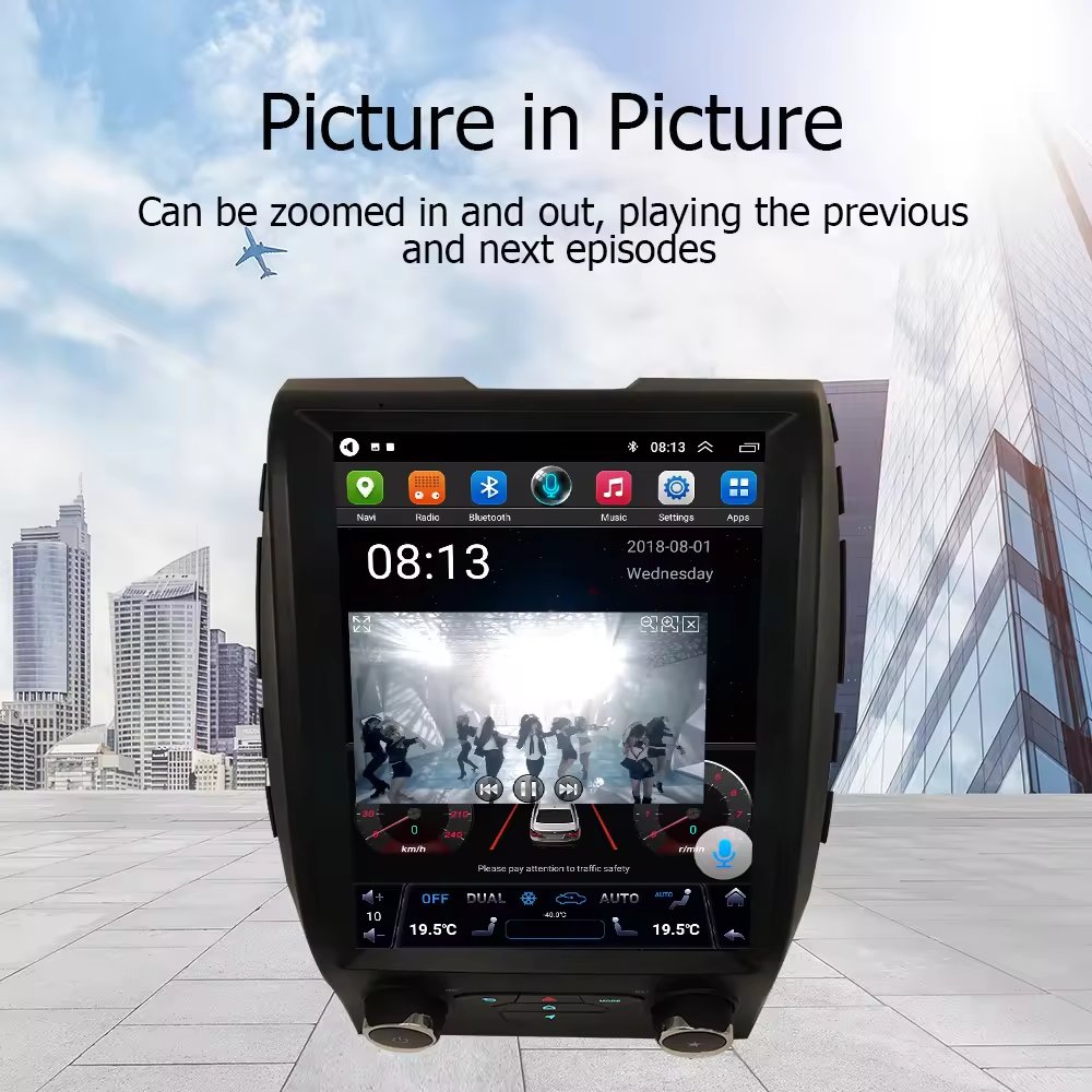 lelv Pantalla Vertical De 10,4 Pulgadas Android Para Ford Edge 2015-2019 Estilo Tesla Unidad Principal De Navegacion Gps Carplay