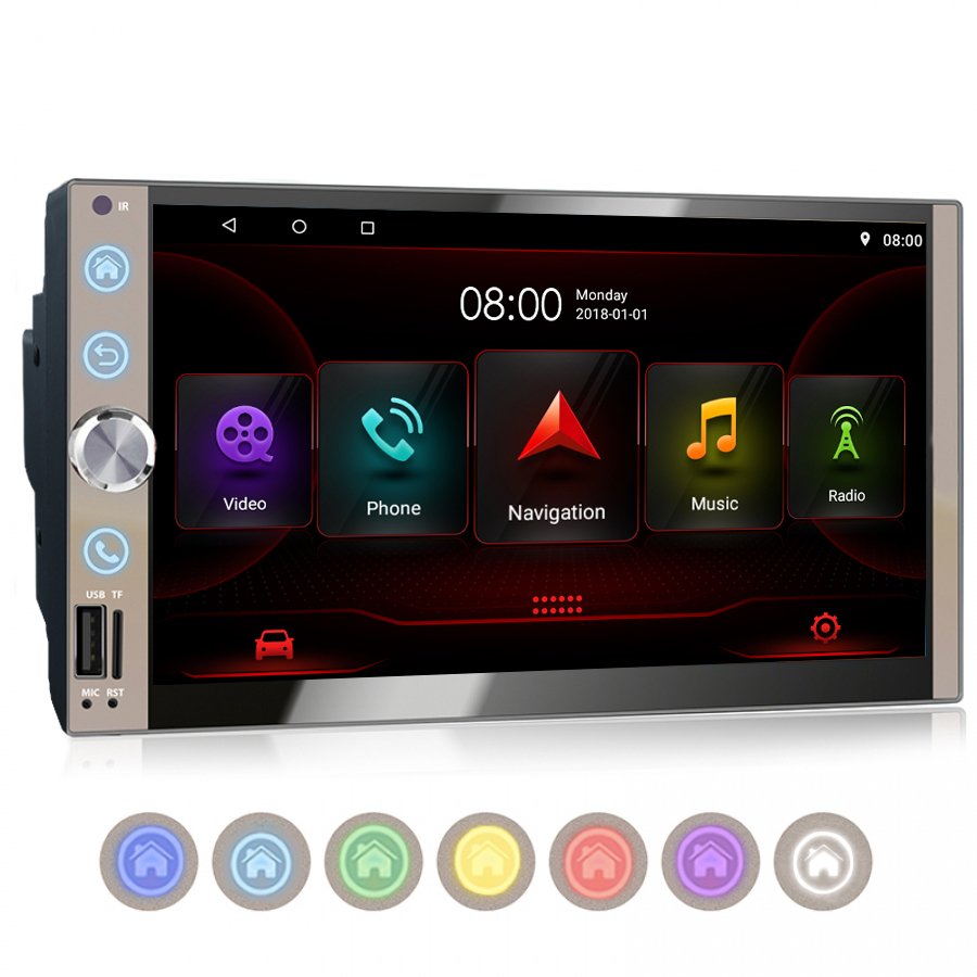 2din 7" Inch Video Mp5 Touch Screen car Music Auto Radio With Phone-link Cd Stereo Audio Mp3 1din Dvd External Car Player
