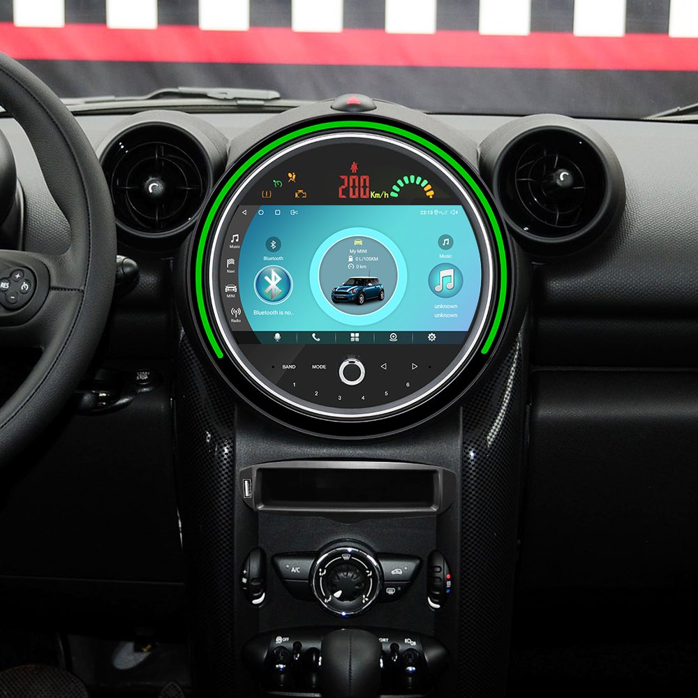Route Android 8 core 9inch IPS car screen for car BMW mini R60 car radio with wireless carplay and Android auto