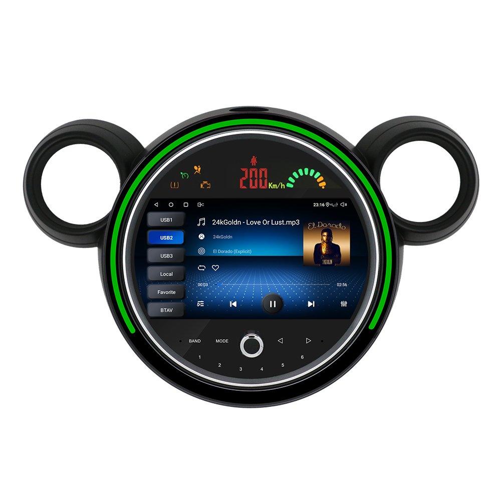 Route Android 8 core 9inch IPS car screen for car BMW mini R60 car radio with wireless carplay and Android auto