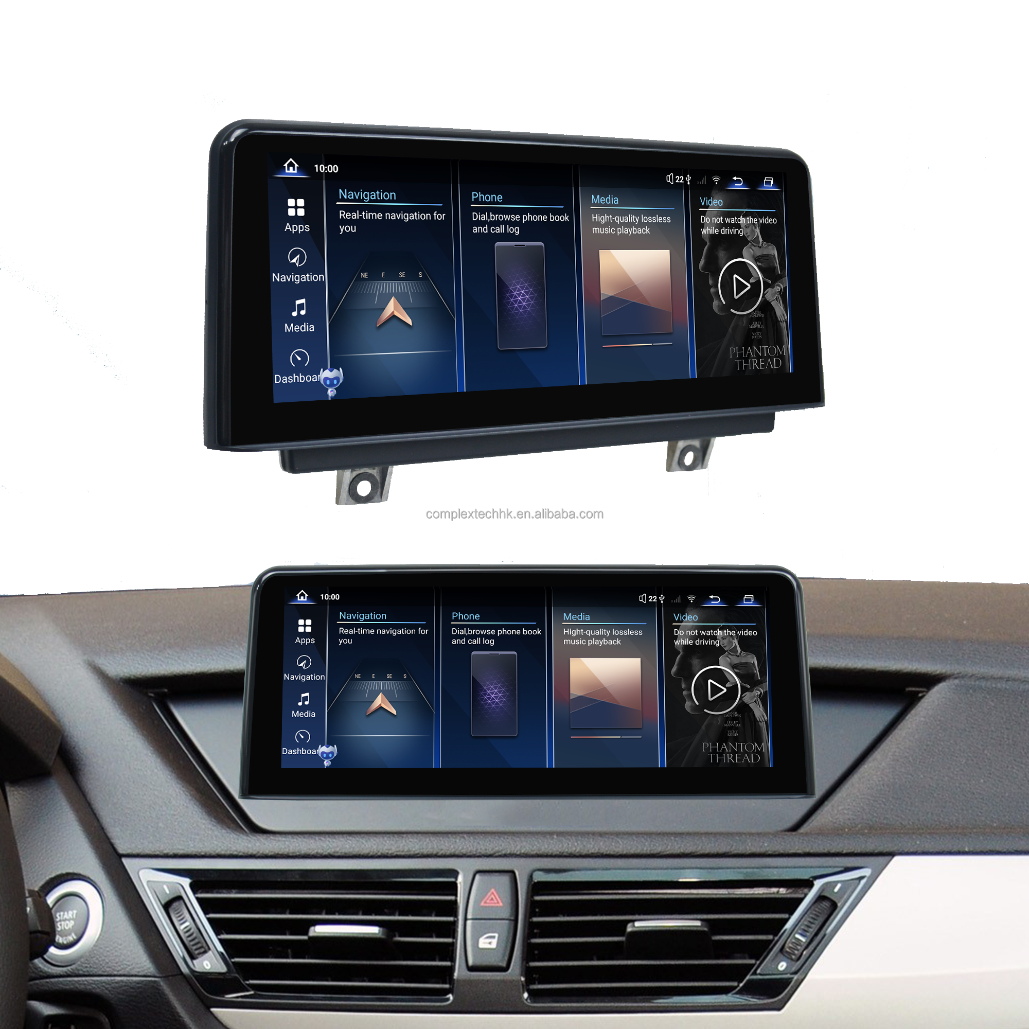 10.25" 4g+64g 8-core qualcomm Snapdragon 668s car stereo gps dvd player For BMW X1 E84 Lower version 2010-2015 CIC touch screen
