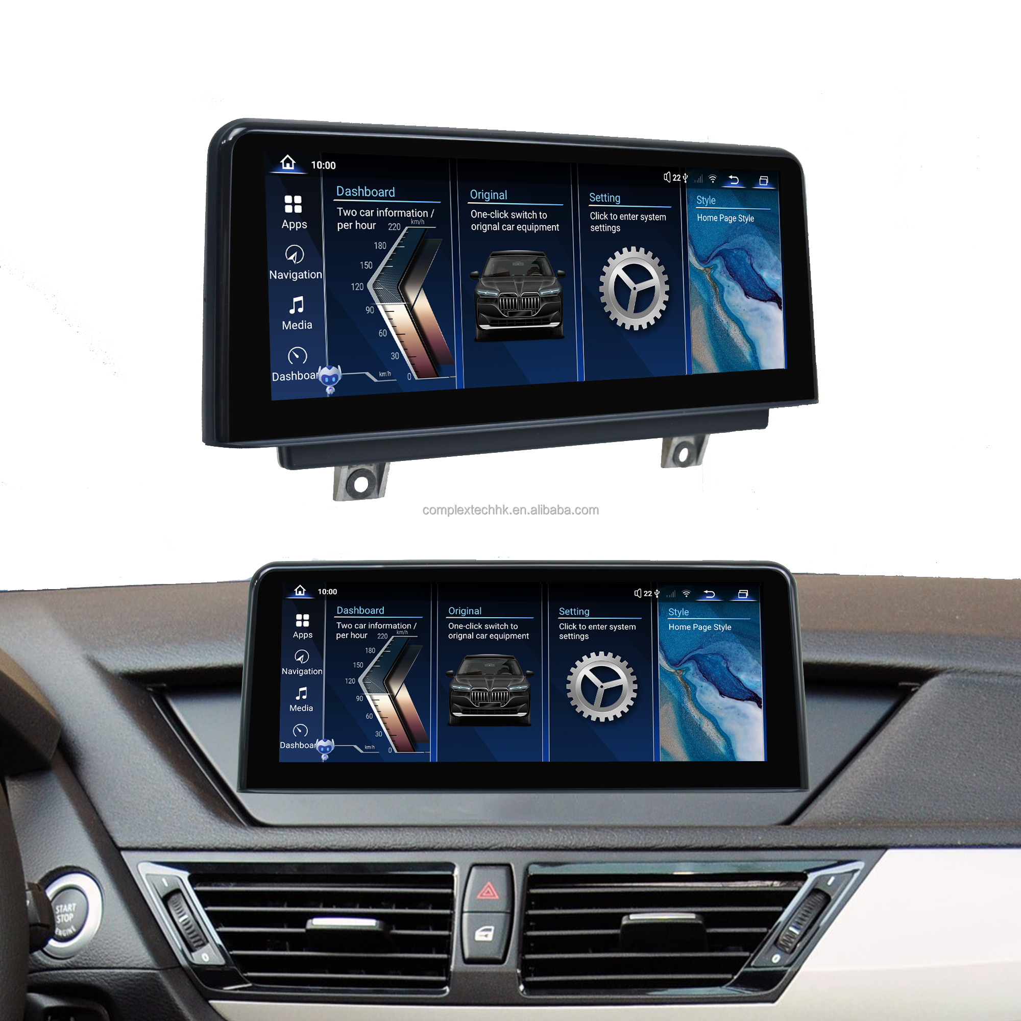 10.25" 4g+64g 8-core qualcomm Snapdragon 668s car stereo gps dvd player For BMW X1 E84 Lower version 2010-2015 CIC touch screen