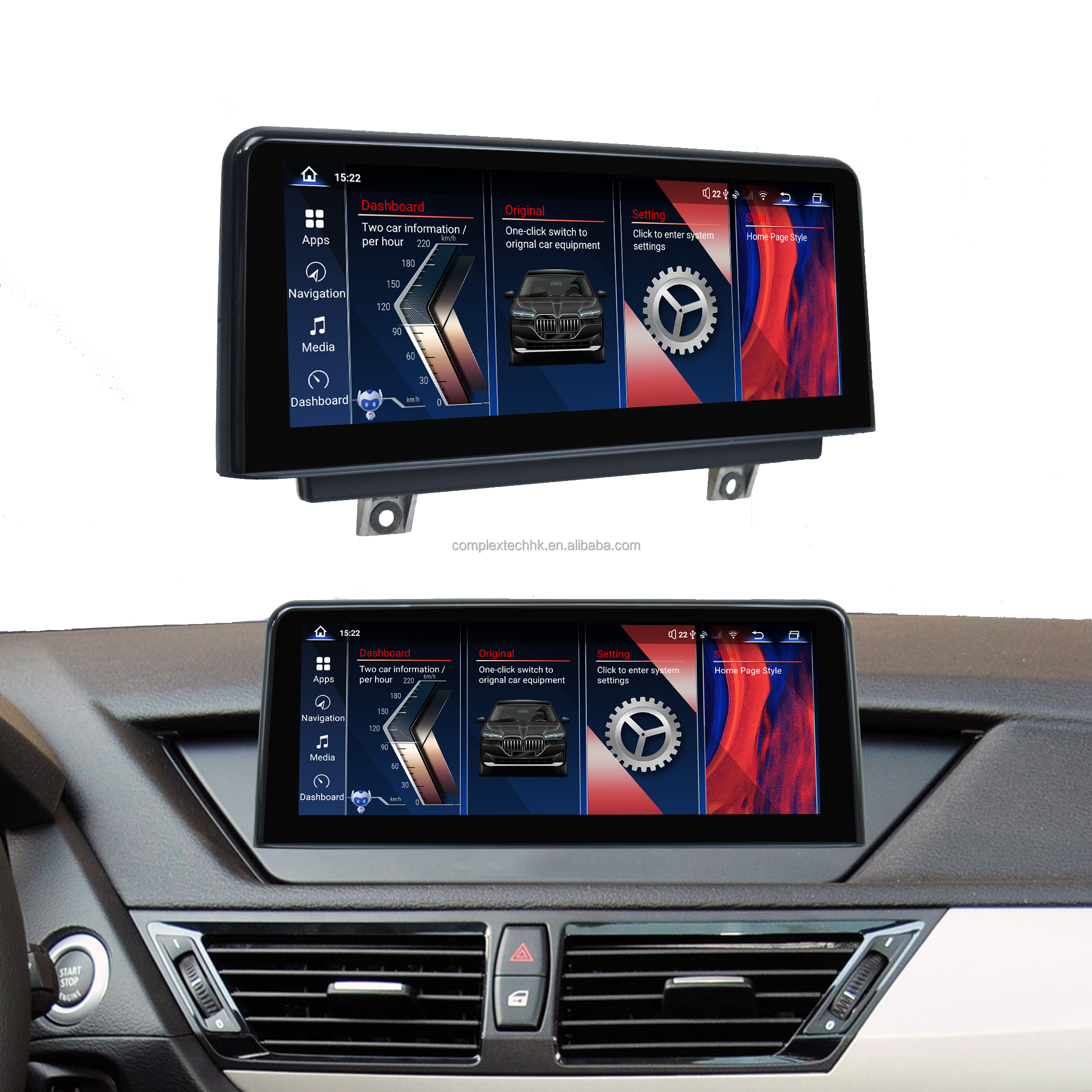 10.25" 4g+64g 8-core qualcomm Snapdragon 668s car stereo gps dvd player For BMW X1 E84 Lower version 2010-2015 CIC touch screen