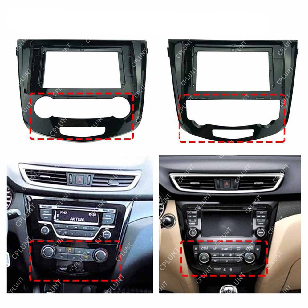 Car DVD Player Frame FOR NISSAN X-Trail QASHQAI ROGUE 2014-2020 MT AC 10.1 inch Touch screen Android radio Farme stereo
