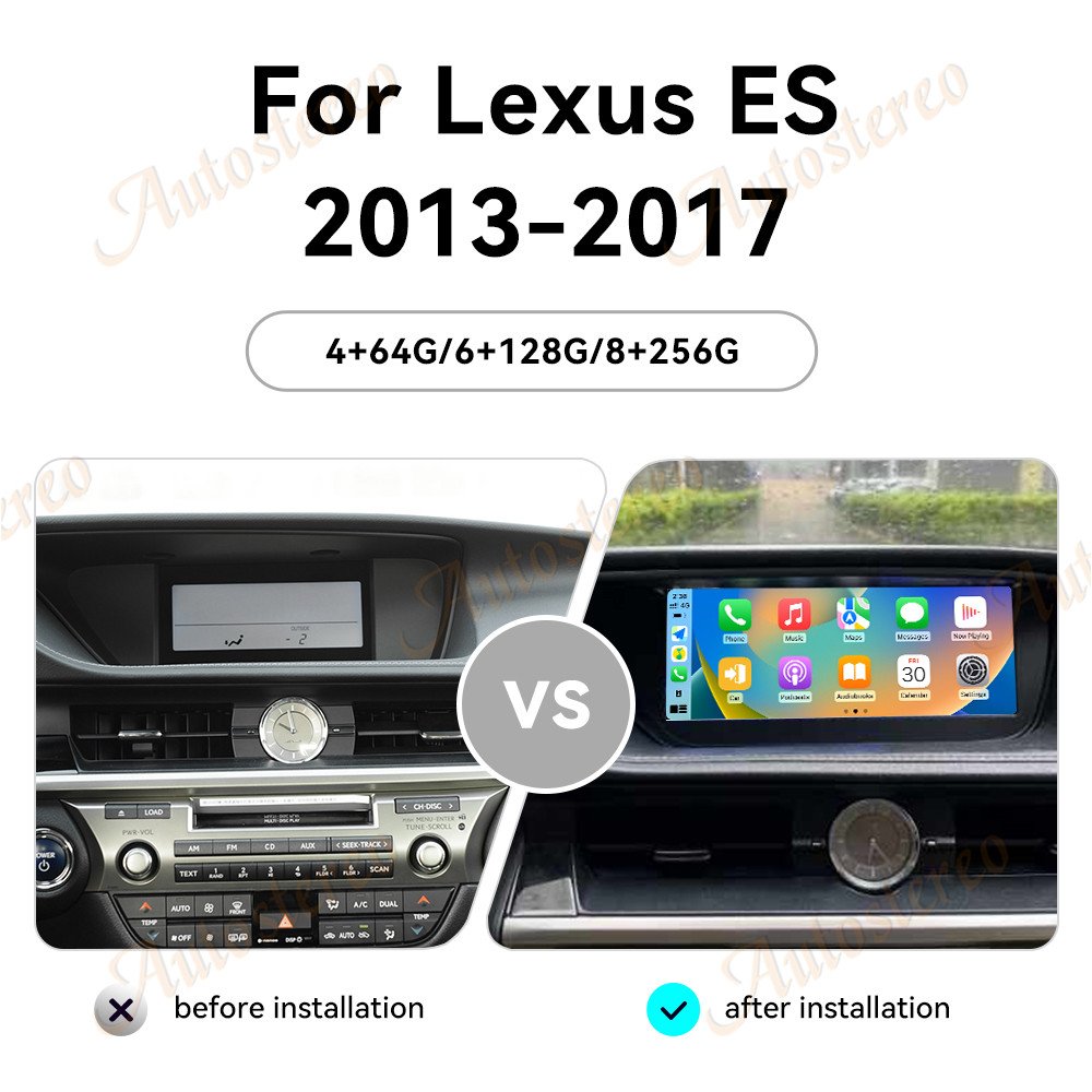 Autostereo 10.25 inch Android 13 For Lexus ES 2013-2017 Car Radio GPS Navigation Head Unit GPS Multimedia Player Audio Stereo