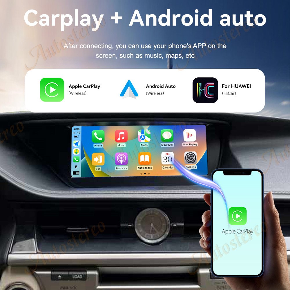 Autostereo 10.25 inch Android 13 For Lexus ES 2013-2017 Car Radio GPS Navigation Head Unit GPS Multimedia Player Audio Stereo