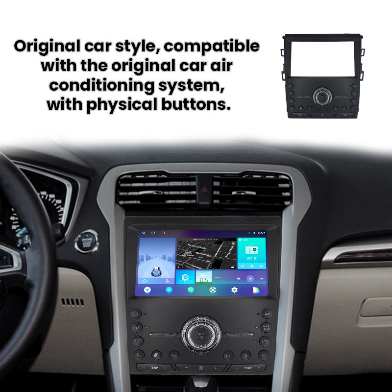 High Quality 9 Inch Car Dvd Fascia Frame for Ford Fusion 2013-2019 Auto Stereo Radio Frame