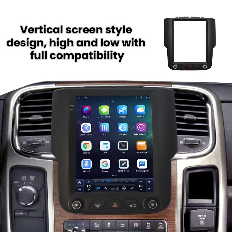 OEM Stereo Adapter Kit Android Player Radio Video Plastic Dvd Car Frame For Dodge Ram 2013-2018