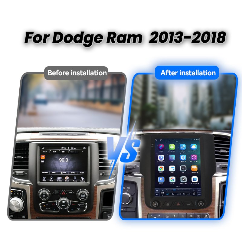OEM Stereo Adapter Kit Android Player Radio Video Plastic Dvd Car Frame For Dodge Ram 2013-2018