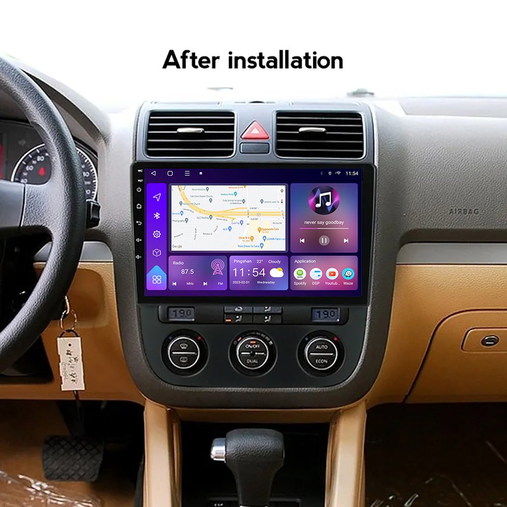 5G WIFI 6 wireless chip car android radio player for For VW Sagitar Jetta 5 MT AT Golf 4 2006-2010 GPS navigation with Carplay