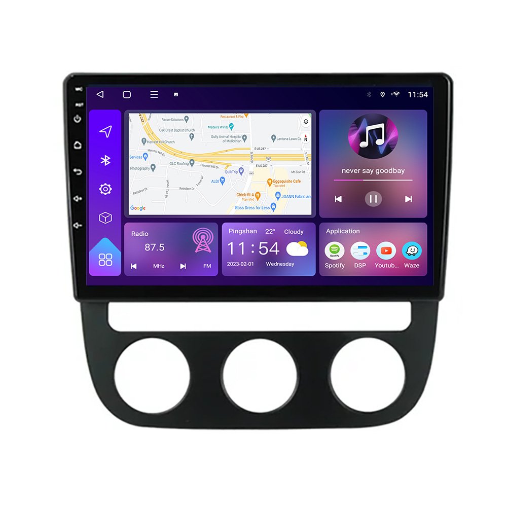 5G WIFI 6 wireless chip car android radio player for For VW Sagitar Jetta 5 MT AT Golf 4 2006-2010 GPS navigation with Carplay
