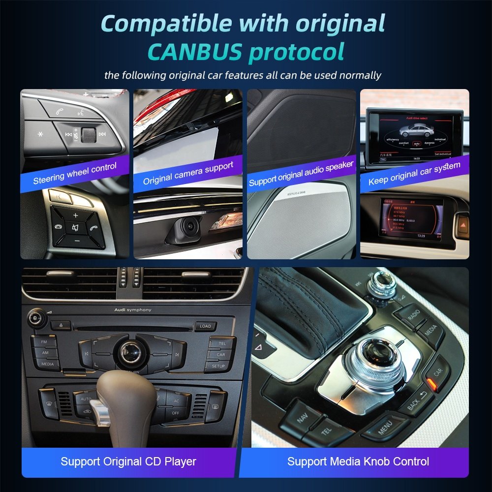 Jmance 10.25 inch Dashboard 8 Core Ram 2GB Rom 64GB 4G Carplay Android Auto For Audi Q3 2012 - 2018 2 Din Stereo Car DVD Player