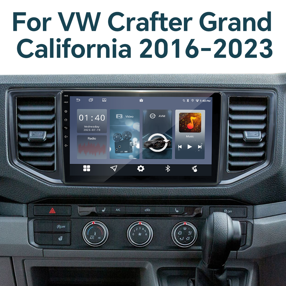 Android Car Radio DVD Player Screen for VW Volkswagen Crafter Grand California 2016-2023 Stereo Audio Navigator GPS DSP Car-play