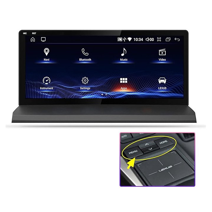 Direct sales 10.25" Snapdragon 668s 4g+64g android 13 carplay screen car stereo radio player For Lexus NX NX200T 300H 2014-2017