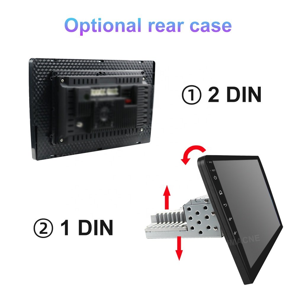 10 Inch QLED 4+64GB Double Din Car Android Radio Multimedia Stereo Car Dvd Audio Player Dual recording cameras HD night vision