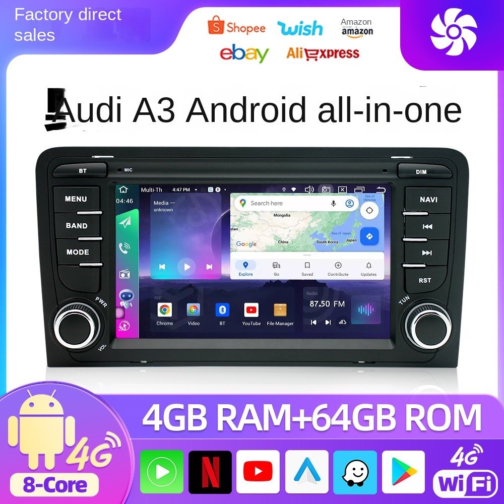 7 Inch Large Screen Android Navigation GPS All-In-One Car Radio Wireless Carplay DVD Combination 1 Year