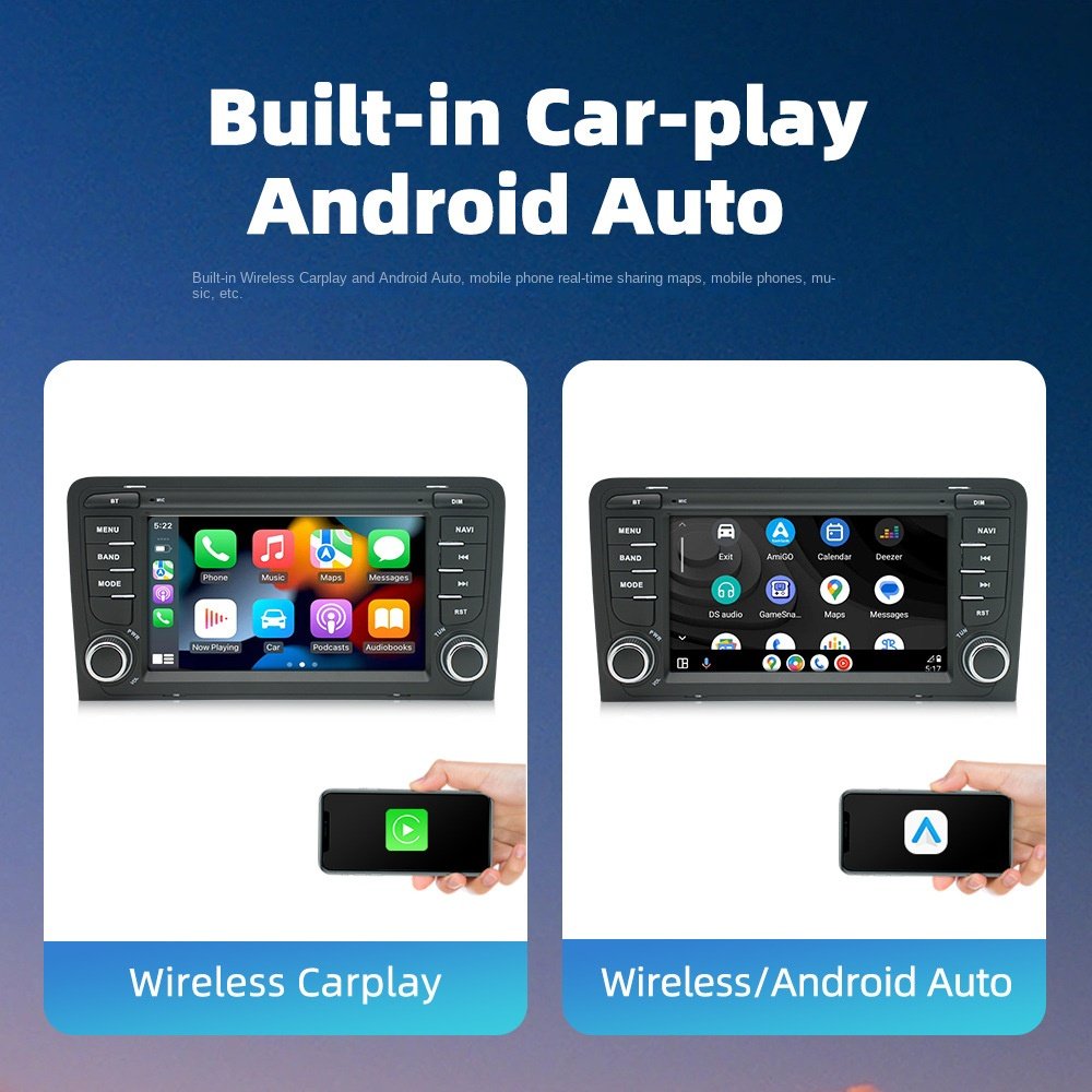 7 Inch Large Screen Android Navigation GPS All-In-One Car Radio Wireless Carplay DVD Combination 1 Year