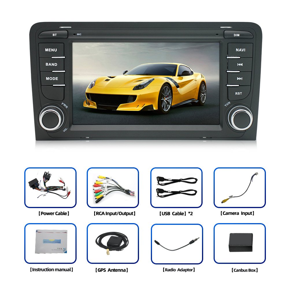 7 Inch Large Screen Android Navigation GPS All-In-One Car Radio Wireless Carplay DVD Combination 1 Year