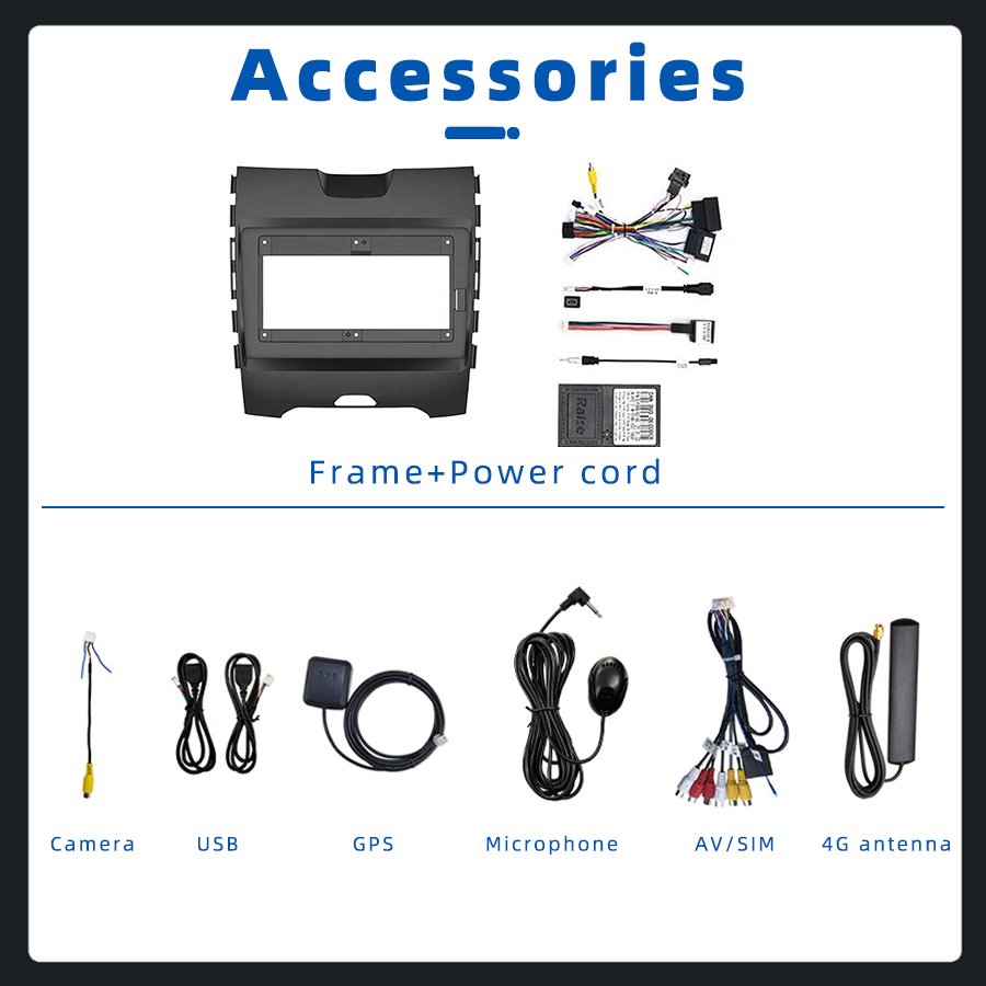 12 + 256GB 2K Android 13 2 DIN Car Radio Carplay Auto Stereo Video Screen Car DVD Player For Ford Edge 2 2015 - 2018