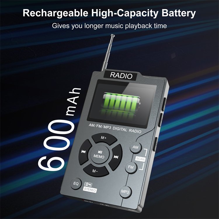 MP3 Rechargeable Digitale Vintage Household Portable FM Radio Players Retro Cheap Mini Digital AM FM Radio