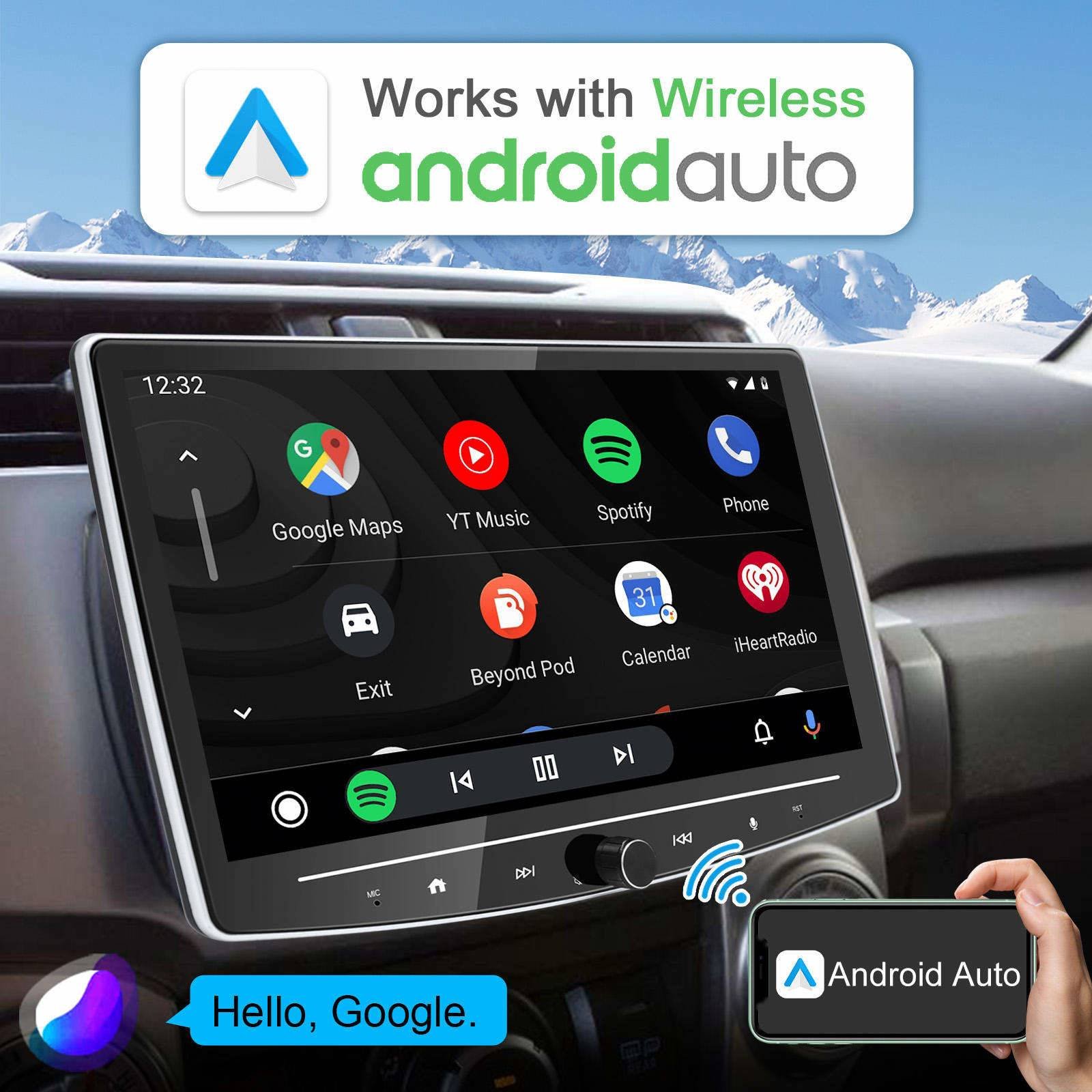 Android 12 auto Carplay 4Core 1 Din 10.1" Car Radio GPS Multimedia Player Universal WIFI Audio for Nissan Toyota Kia VW