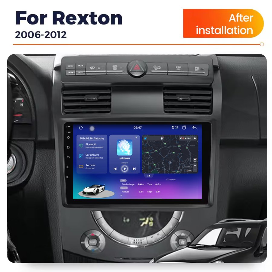 10" Android 13 8core 8+256gb Car Audio For Ssangyong Rexton 2006-2012 360 Camera Car Stereo Radio Wireless Carplay Auto