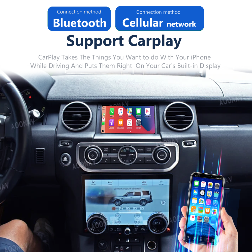 128G Android 12 Car GPS Navigation Car Multimedia Radio Player Stereo Wireless Carplay For Land Rover Discovery 4 L319 2009-2016