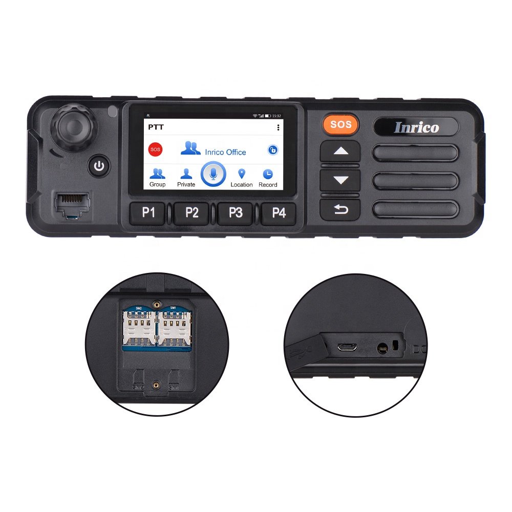 Newest INRICO TM-7P 4G POC GSM WCDMA Car Radio With Touch Screen Transceiver Network Vehicle Mouted Mobile Radio