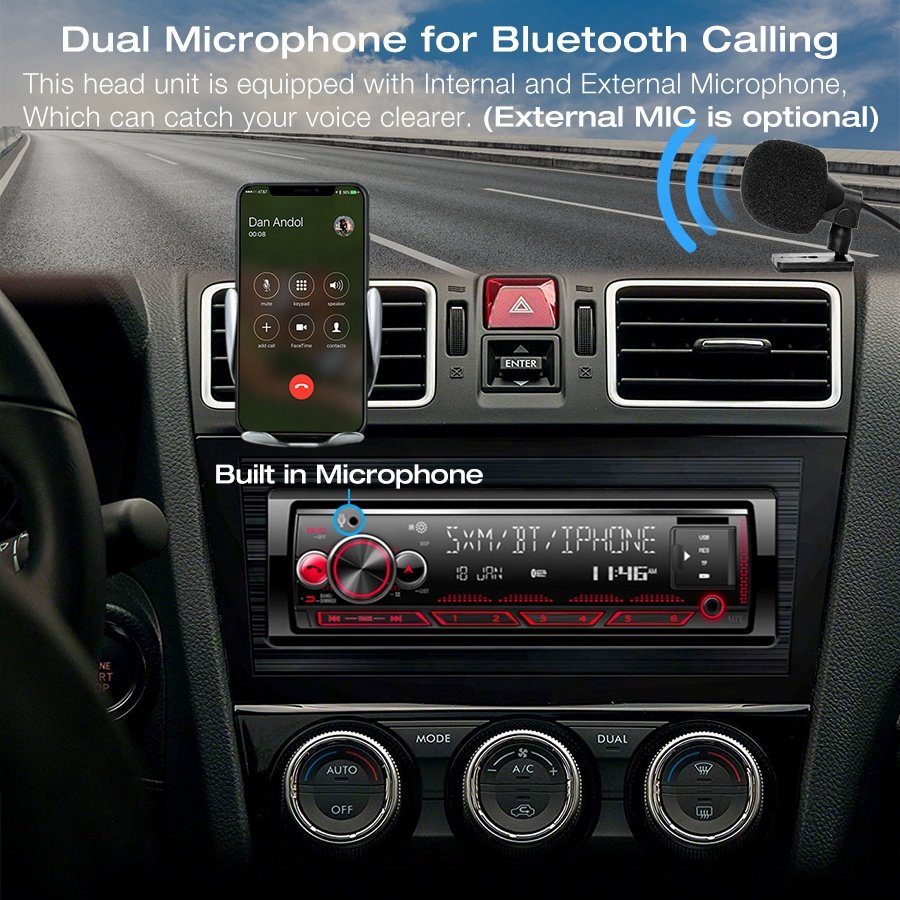 JMC Full Touch LED Car Radio with USB/TF/AUX/BT/FM High Power Car Mp3 Player Private Tooling In-dash 1-din Devices LCD ISO