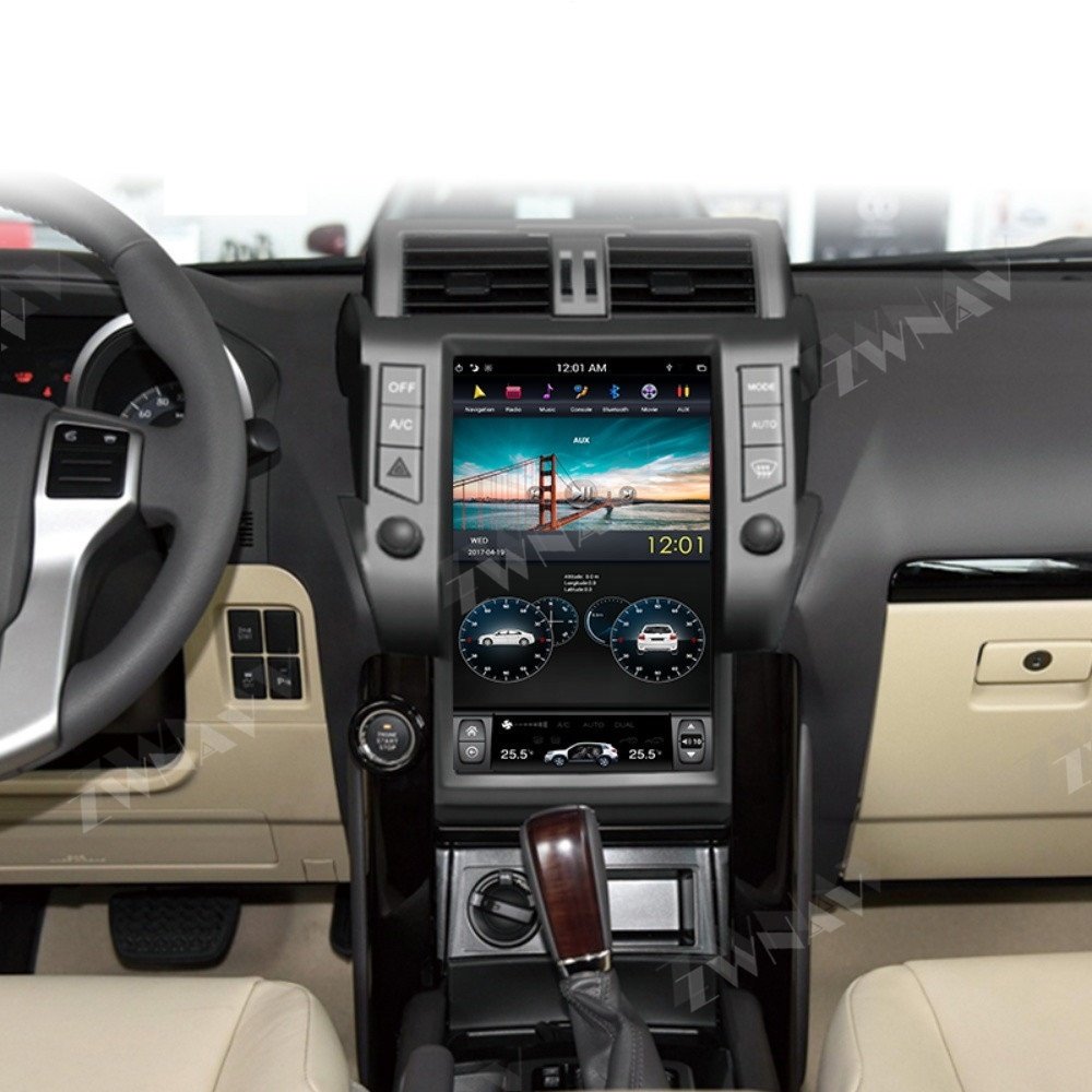 ZWNAV Android 9.0 Radio Tesla Style Car GPS Navigation for LAND CRUISER prado 150 2010-13