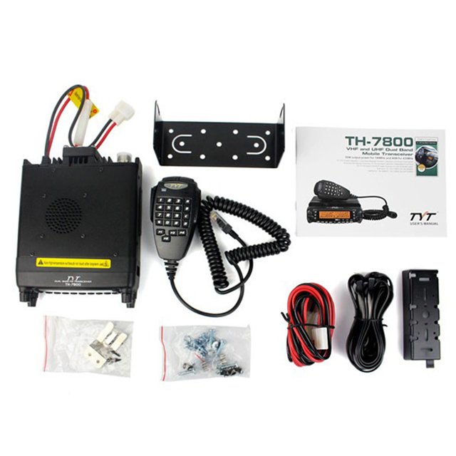 TYT TH-7800 Mobile Radio Station 136-174MHz 400-480MHz Dual Band Two Way Radios HF VHF UHF Transceiver 50W Car Radio