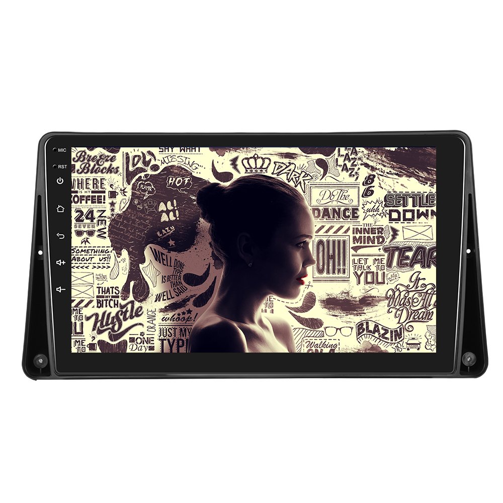 Podofo 2 Din 9'' Android Car Radio Frame Kit For Renault Megane 2 Auto Stereo Dash Fascia Trim Bezel Faceplate