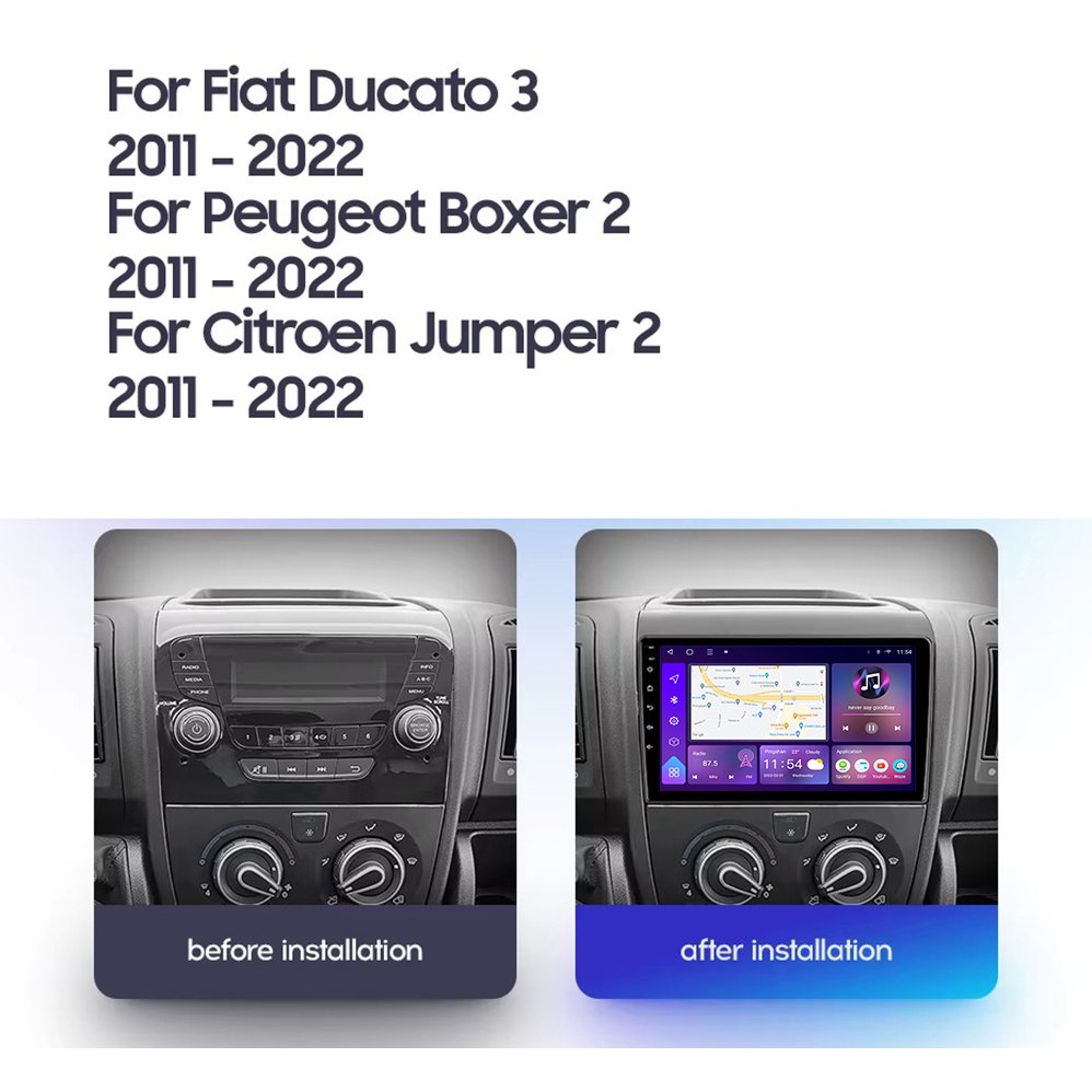 9Inch 2 din car radio Android Car Radio Multimedia Player For Fiat Ducato 2011-2021 GPS Navigation Carplay auto radio