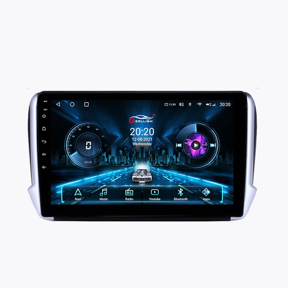 10.1" Android Car Radio Stereo Autoradio For Peugeot 2008/208 Carplay Android Auto WiFi GPS FM RDS BT CANBUS