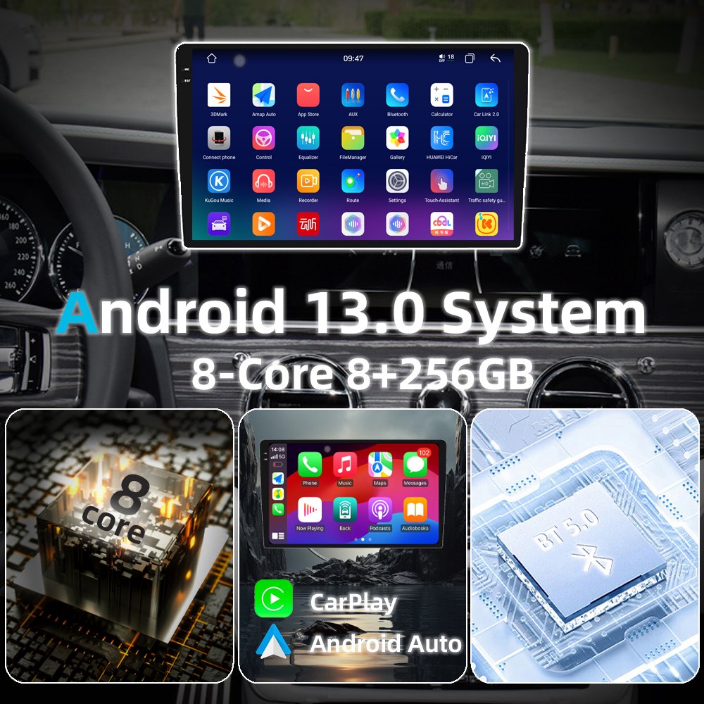 2K Android DSP Car Radio For Honda Fit Ge Gp Gg 2007 - 2014 Carplay Auto Stereo 12+256GB 9.5" Touch Screen Gps Car DVD Player