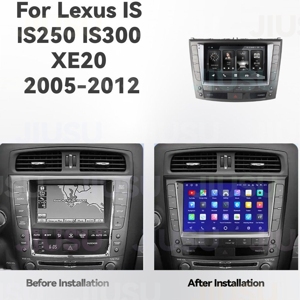 Android 12 Car Radio GPS DVD Player Stereo Multimedia Audio System for Lexus IS IS250 IS300 XE20 2005-2012 with Carplay DSP DAB