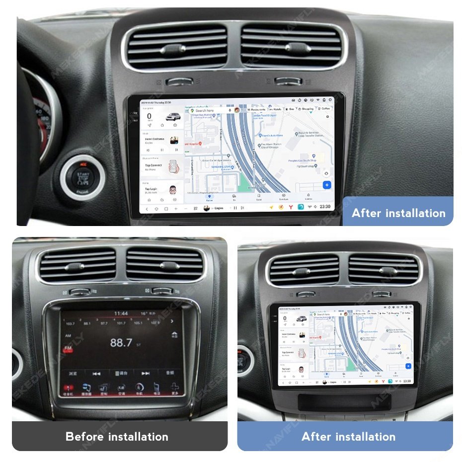 Mekede DUDU7 auto electronics Android Screen Multimedia dsp fm support dudu dab dvr dvd bt map for Dodge Journey 2011-2020
