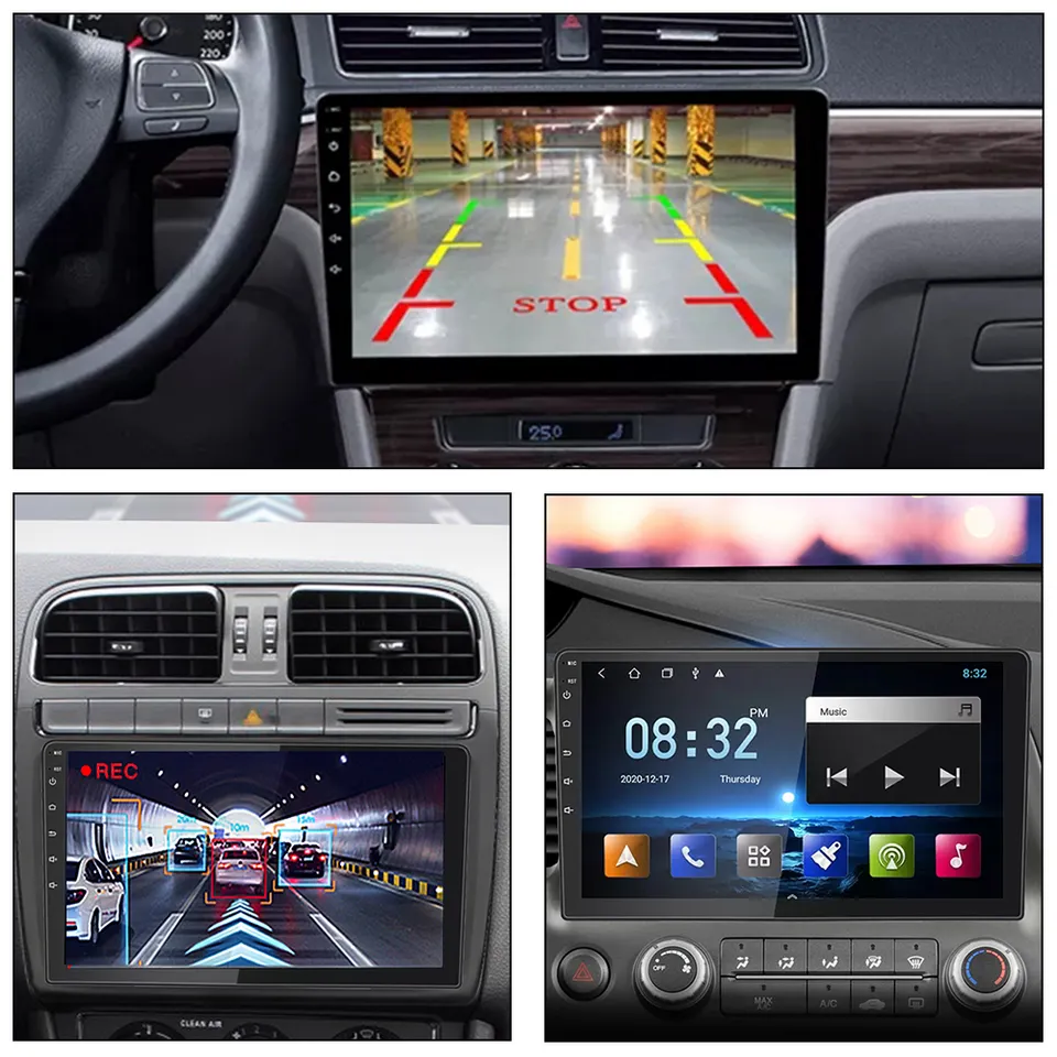 2+32G with carplay android auto car radio stereo video 7/9/10 inch 2din gps player with touch screen Android 14